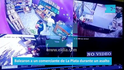 Balearon a un comerciante de La Plata durante un asalto