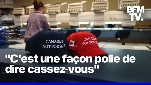 Des casquettes le Canada n'est pas à vendre en réponse aux propos de Donald Trump