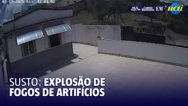Explosão de fogos de artifícios em Santo Antônio do Monte