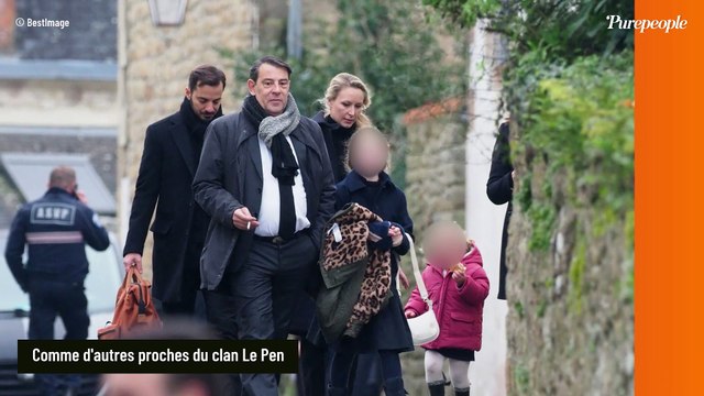 Marion Maréchal soutenue par son mari italien et ses filles pour dire au revoir à Jean-Marie Le Pen