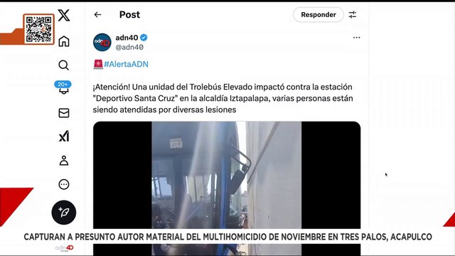 🚨¡Última Hora! Choque de trolebús elevado deja diez lesionados en Iztapalapa