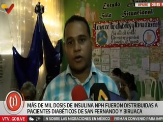 Apure | Pacientes diabéticos son beneficiados con la entrega de insulina NPH