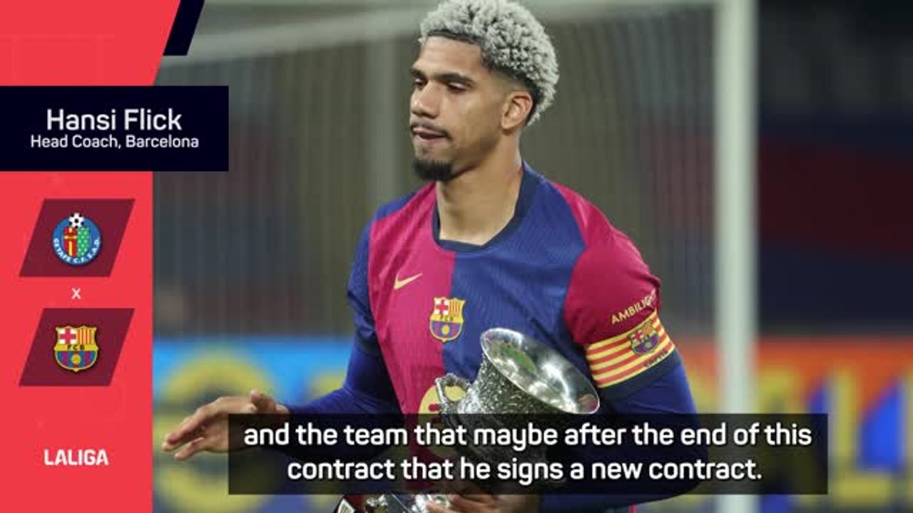 Flick remains hopeful on Araujo extending Barca stay