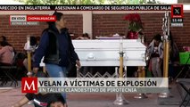 Velan a víctimas de la explosión en taller de pirotecnia en Chimalhuacán