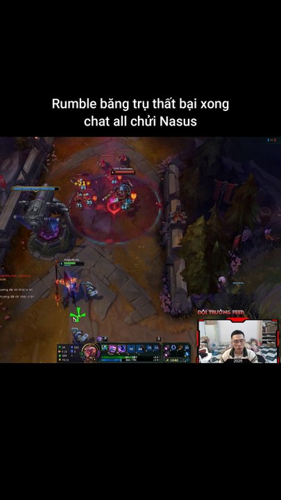 Rumble băng trụ thất bại xong chat all chửi Nasus #rumble #nasus #lienminhhuyenthoai #leagueoflegends