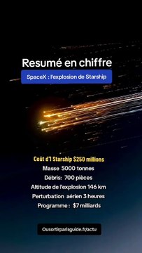 SpaceX explosion starship le résumé