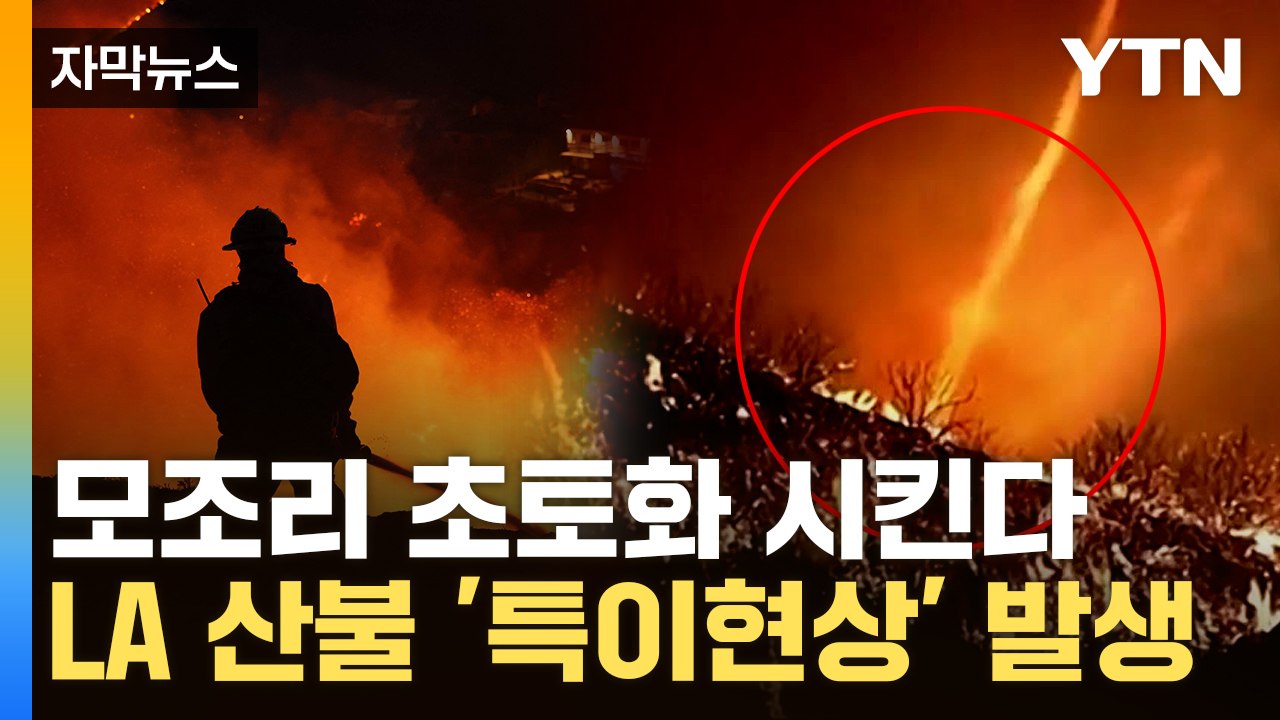 [자막뉴스] 최고 1,000m 치솟아 '활활'...특이현상 발생에 LA 소방관 위험...
