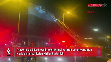 Ataşehir'de otelde yangın! Yaralılar var