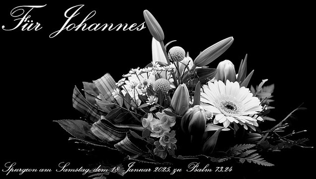 Für Johannes - Spurgeon am Samstag, dem 18. Januar 2025, zu Psalm 73,24