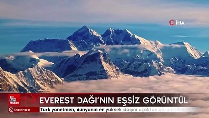 Türk yönetmen, dünyanın en yüksek dağını uçaktan görüntüledi