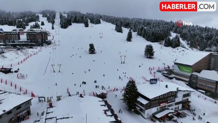 Uludağ'da Sömestr Tatili: 5 Liralık Poşetle Kayak Keyfi