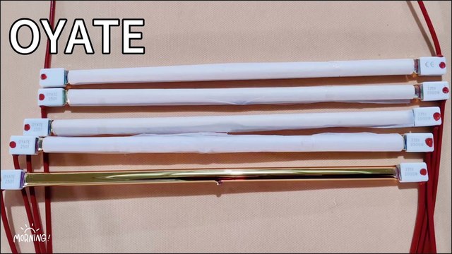 350mm 2000w gold coated halogen heating lamps ruby quartz infrared heater lamps