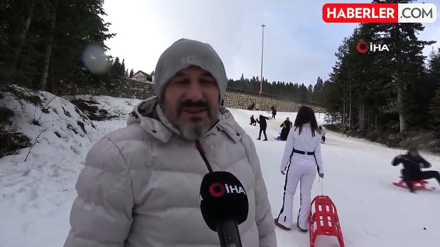 Ilgaz Dağı'nda yarıyıl tatili coşkusu