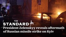 President Zelenskyy reveals aftermath of Russian missile strike on Kyiv