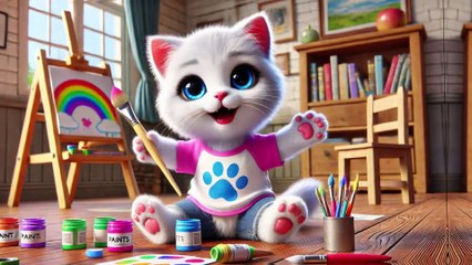 Mother Cat 😻and Little Kitten Fight Bad Stepfather😿#cat #ai #cute #catlover #catvideos #funnycat