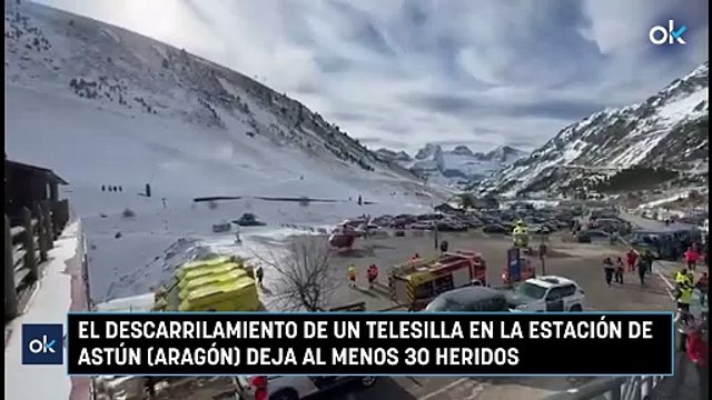 El descarrilamiento de un telesilla en la estación de Astún (Aragón) deja al menos 30 heridos