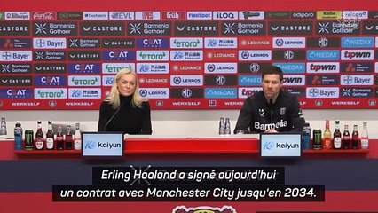 Alonso félicite Haaland pour son nouveau contrat XXL à Manchester City