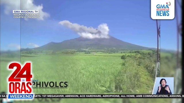 Bulkang Kanlaon, 2 beses nagbuga ng usok na may kasamang abo ngayong araw | 24 Oras Weekend