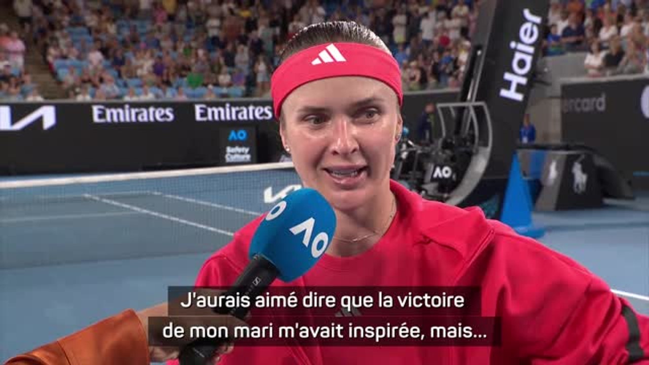 Open d'Australie - Svitolina : "J'aurais aimé dire que la victoire de mon mari m'avait inspirée..."