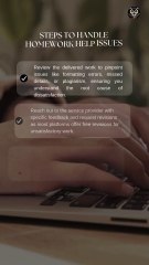 What to do if unsatisfied with homework ...