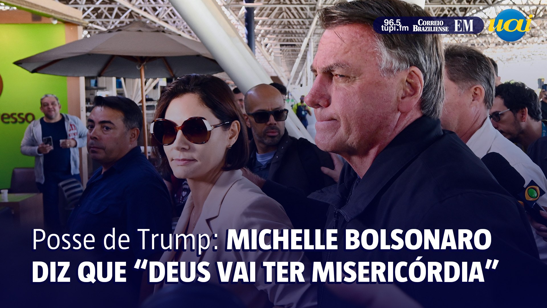 Michelle Bolsonaro diz que “Deus Vai ter Misericórdia”, antes de embarcar para posse de Trump