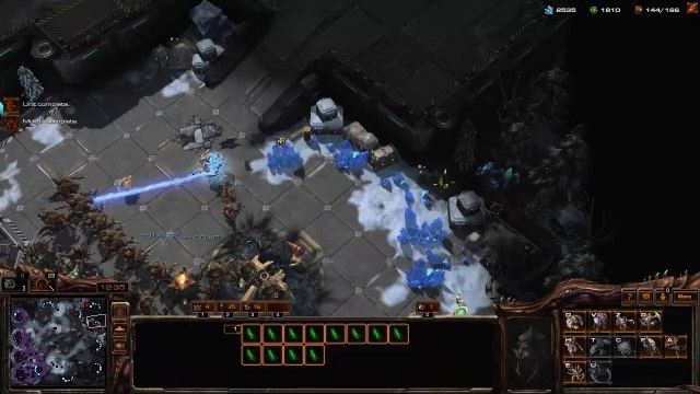 [StarCraft 2]No.0331 Great ZERG Player vs Hard A.I, WIN[Queens' Defense, &, Mass-Hydra].01'33-17'14