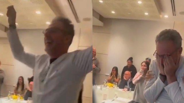 La emoción del padre de una de las jóvenes rehenes israelíes liberadas por Hamas