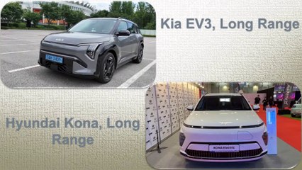 2024 Kia EV3, Long Range, VS Hyundai Kona, Long Range Model