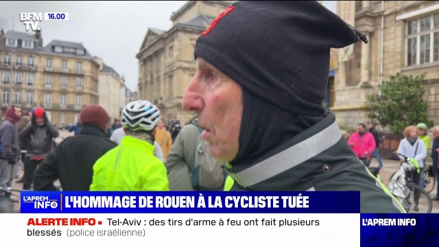 À vélo, on n'est plus en sécurité : plus de 300 personnes se sont rassemblées en hommage à cette cycliste morte percutée par une voiture à Rouen