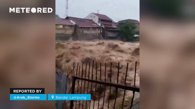 Torrential rains cause severe flooding in Bandar Lampung, Indonesia