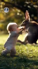 THE_UNEXPECTED_ENCOUNTER__BABY_VS._RABBIT_#fyp_#ai_#funny_#epicbattle_#edit_#war_#warriors_#cinematic_#survival_#humanity_#films_#battle_#farm_#farmin
