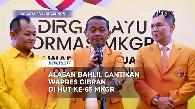 Alasan Bahlil Gantikan Wapres Gibran Rakabuming Raka di HUT ke-65 MKGR