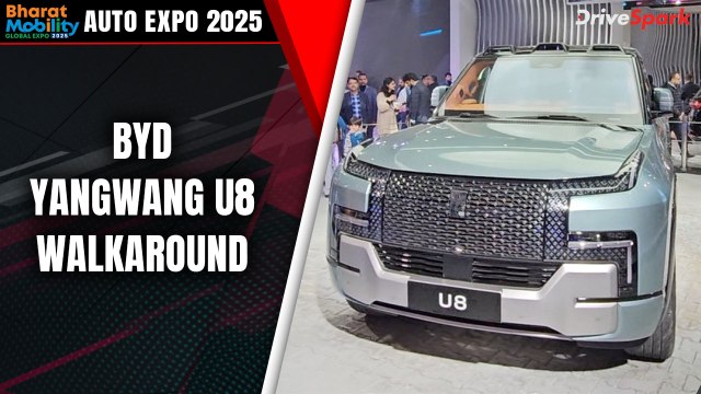 Auto Expo 2025: BYD Yangwang U8 Walkaround | 1200hp | 3,460kg | Floats On Water!