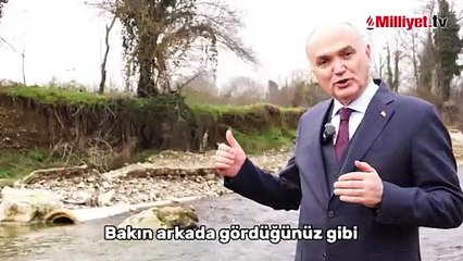 Melen Deresi'ne lağım suyu karıştığı iddiası! Düzce Belediye Başkanı Özlü video paylaştı