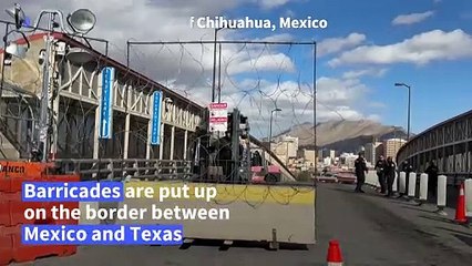 US authorities put up barricades at Mexico border ahead of Trump inauguration