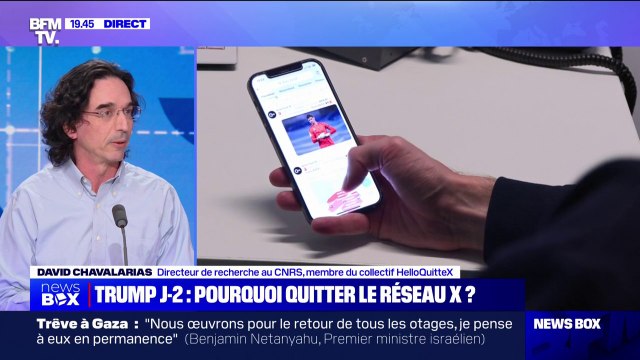 X est devenu un moyen pour influencer l'opinion aux États-Unis mais également en Europe : David Chavalarias (CNRS et membre du collectif HelloQuitteX) alerte sur les dangers de X, l'ancien Twitter, avec l'arrivée de Donald Trump à la Maison Blanche