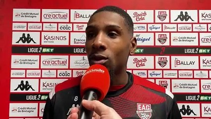EAG - Rodez (3-0) : la réaction du buteur Brighton Labeau après le match
