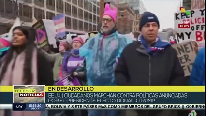 Estadounidenses rechazan las políticas del presidente electo Donald Trump