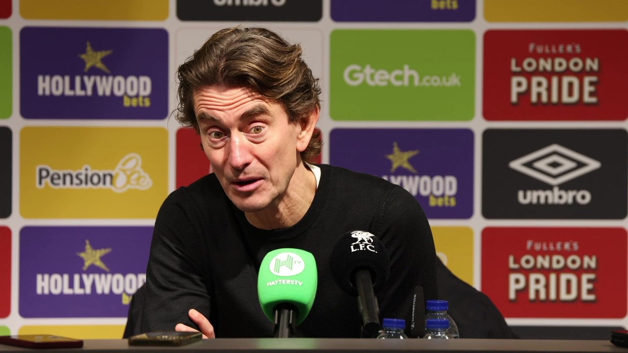 Thomas Frank reacts to 2-0 home defeat against Liverpool