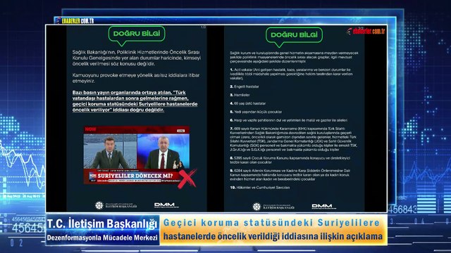 Geçici koruma statüsündeki Suriyelilere hastanelerde öncelik verildiği iddiasına ilişkin açıklama