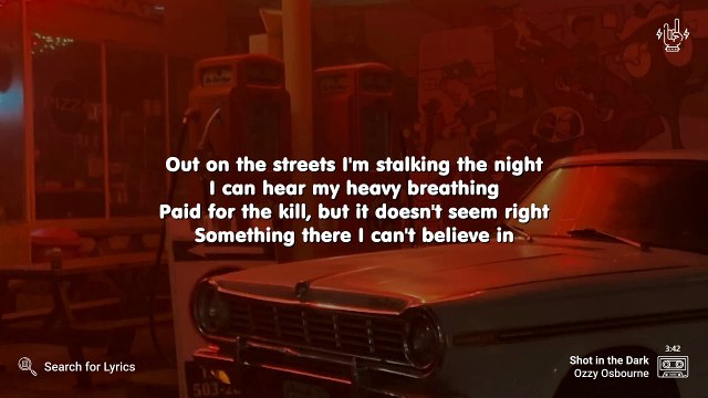 OZZY OSBOURNE - SHOT IN THE DARK (LYRIC VIDEO PERFORMED BY JEFF LUPUS)