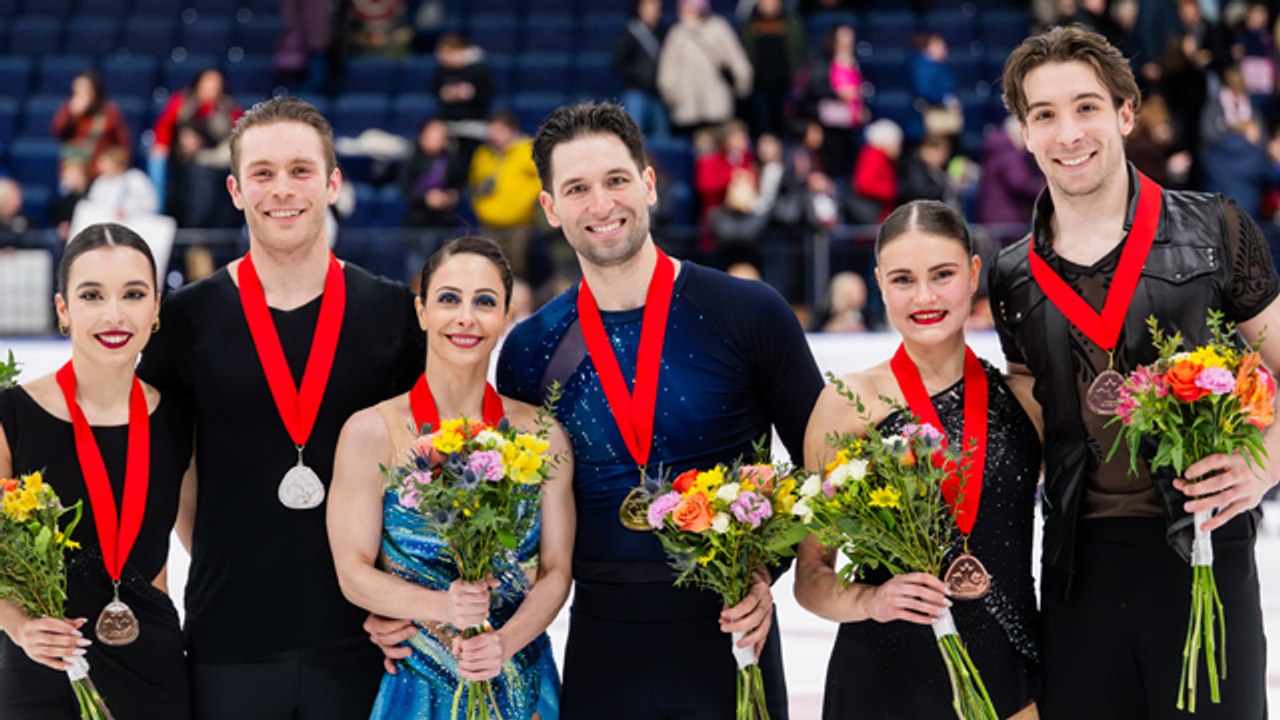 2025 Canadian National Skating Championships - Victory Ceremony - Senior Men & Senior Pair