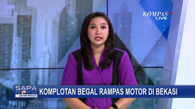Terekam CCTV Aksi 4 Pelaku Begal Todong Sajam dan Rampas Motor Warga!