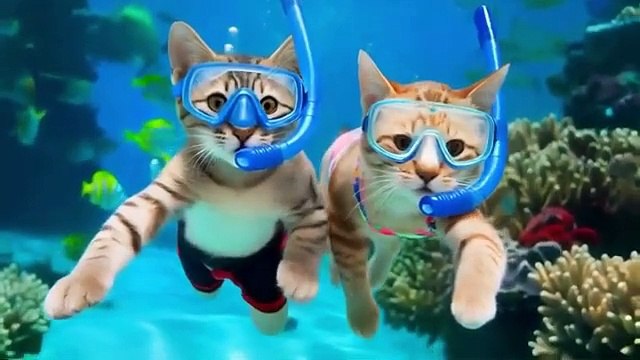 😻Cats At The Beach 🏖️ - Funny Cats Doing Human Things