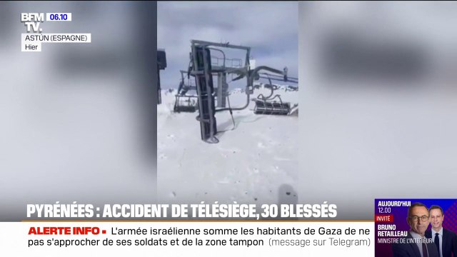Pyrénées espagnoles: au moins 30 blessés dans un accident de télésiège à la station de ski Astun