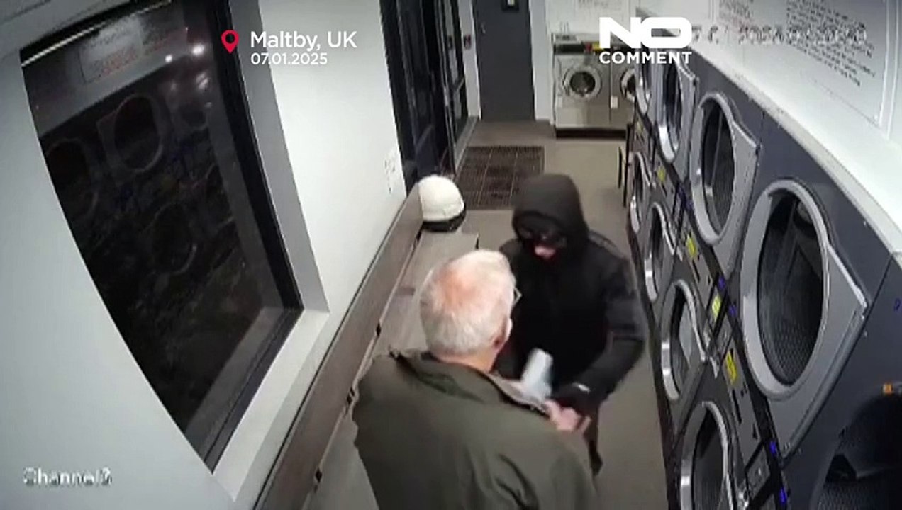 NO COMMENT: Un jubilado de 84 años se defiende de un atracador en una lavandería con unos vaqueros