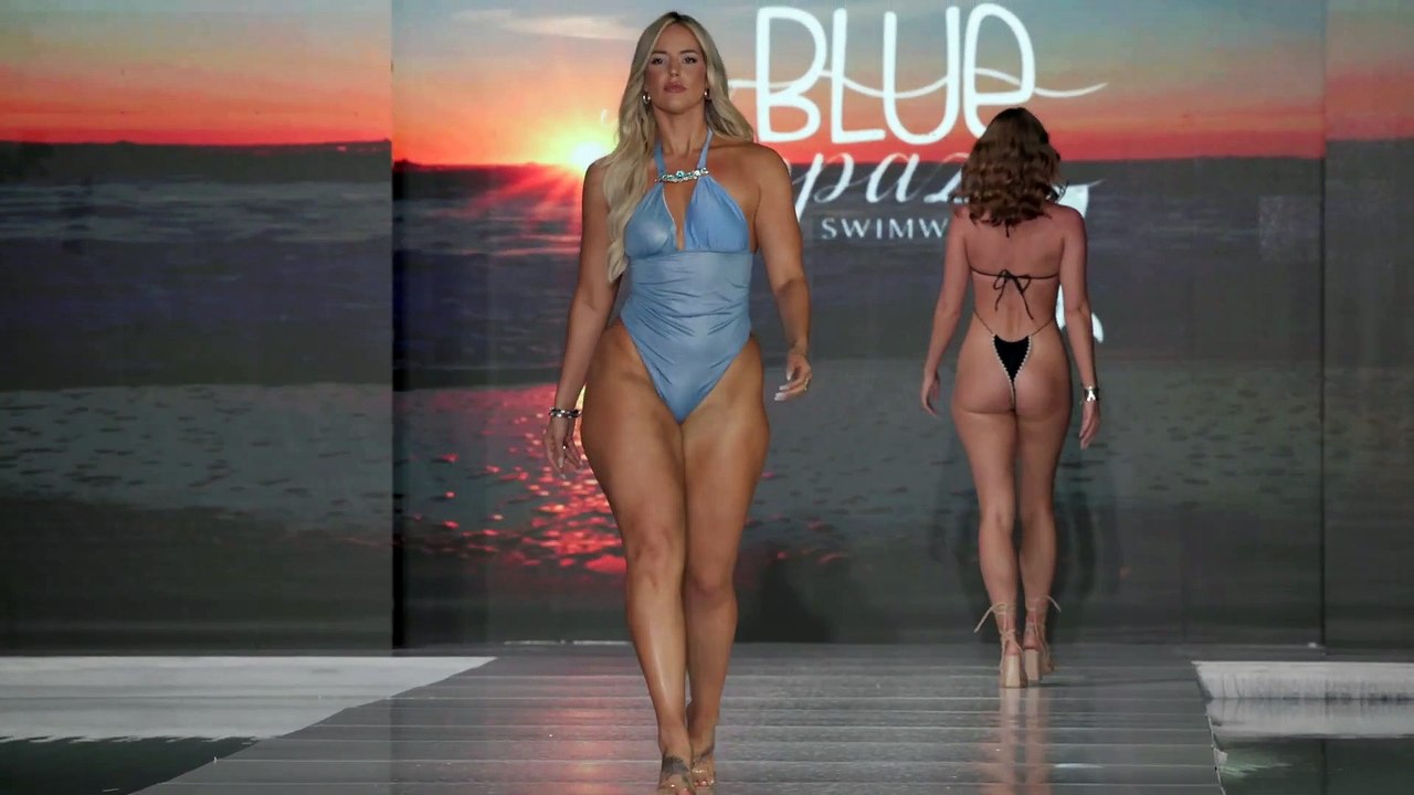 Marissa DuBois moved gracefully in Slow-Motion showcasing Blue Topaz Swimwear 2024 - Miami Swim Week