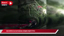 Silivri'de su kuyusuna düşen kişiyi itfaiye böyle kurtardı