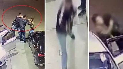 Silahlı grup, bir genci arabaya bindirip kaçırdı! O anlar kameraya yansıdı