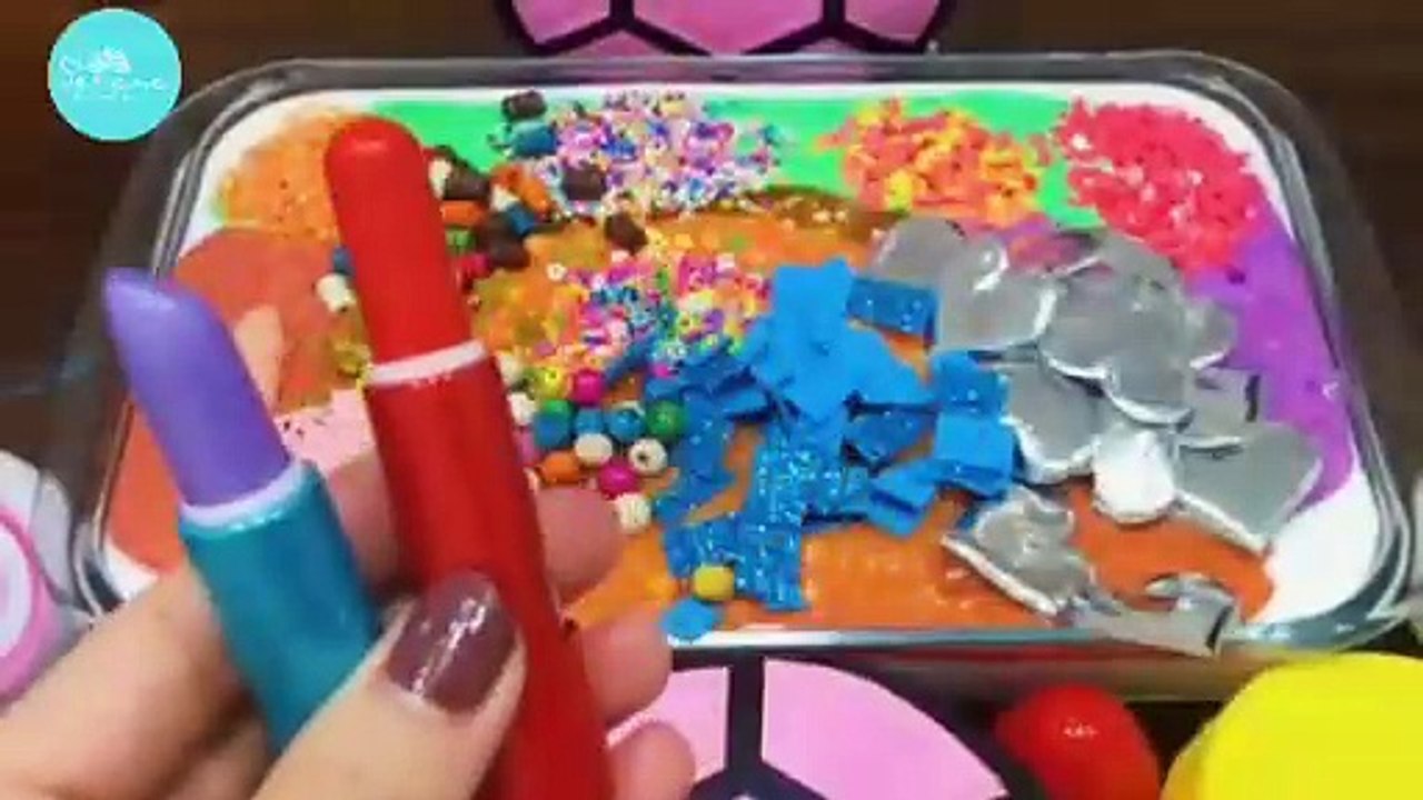 🌈 Watermelon 🍉 ASMR Slime Mixing with Makeup & Glitter! ✨